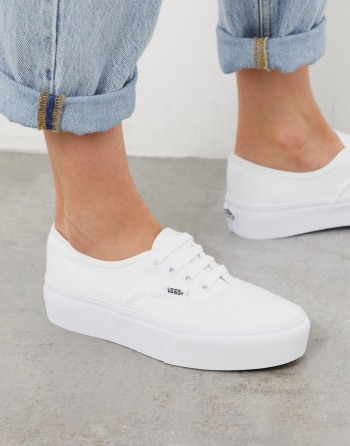 Vans Authentic Platform 2.0 Bijele - Ženske Tenisice | 18729QVEZ